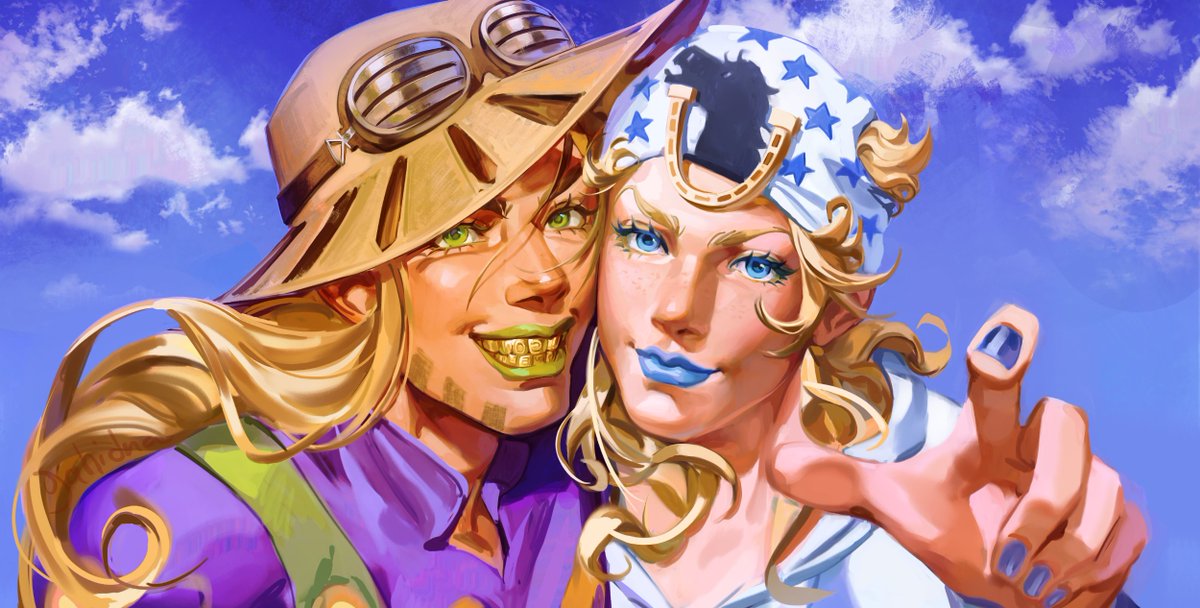 Yahidna's tweet image. Decided to render a sketch i did while freaking out about the sbr announcement. We won chat
#SBR #JJBA