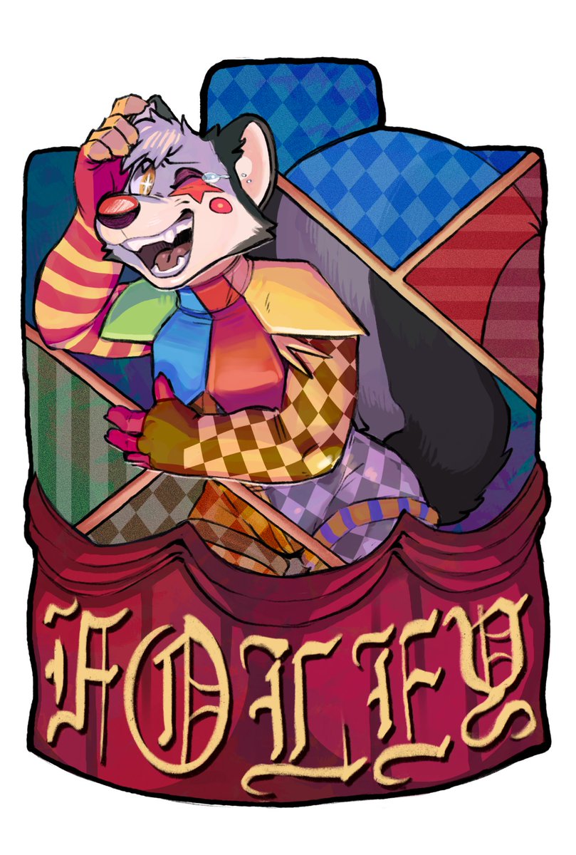 Made a con badge for <a href="/RoSphix/">✨Roley✨ Beam Stoat Willy θ∆</a> 💖