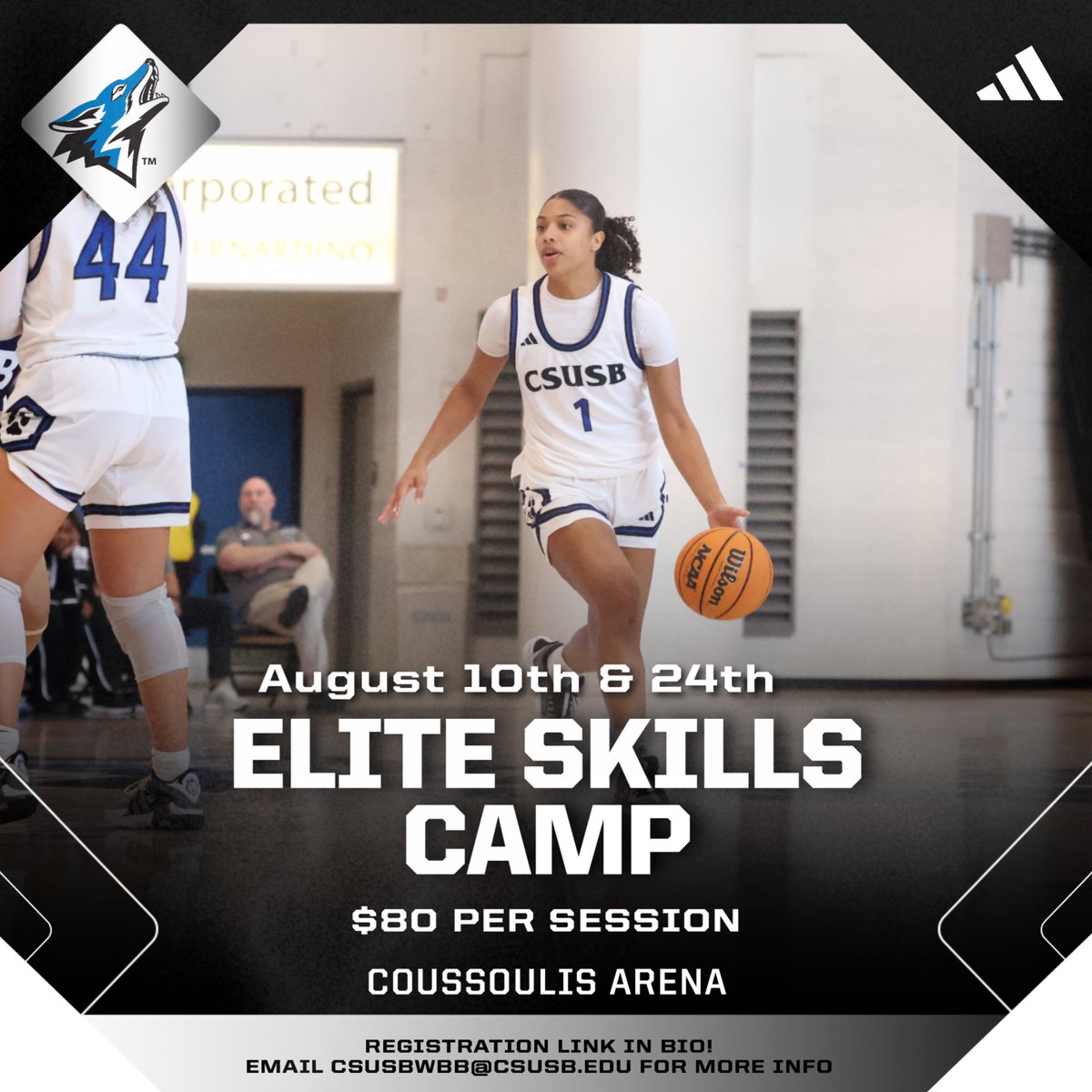 CAMPS ARE LIVE!!! Come join us for our Team Camp and Elite Camps this summer. GO YOTES 💙 

Here is the link to register:
csusbwomensbasketball.totalcamps.com/shop/EVENT