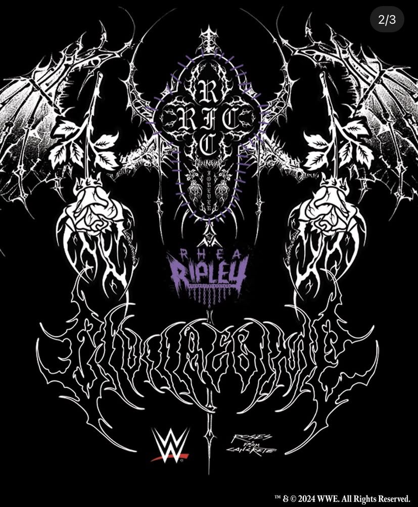 Civil Regime × Rhea Ripley リアリプリー L #2 Women's WWE Authentic X Civil Regime Black Rhea Ripley Full
