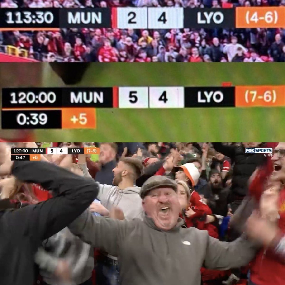 Yo que no apagué el partido aunque quería reventar la tele porque iba perdiendo el United 🤯