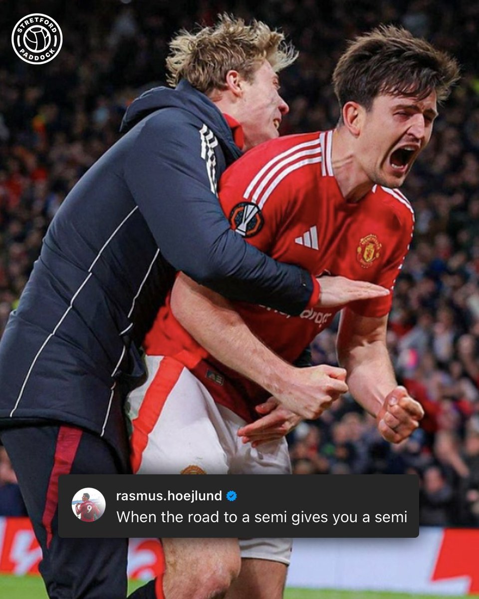😭📲 Rasmus Hojlund via Instagram:

"When the road to a semi gives you a semi"

#MUFC #UEL