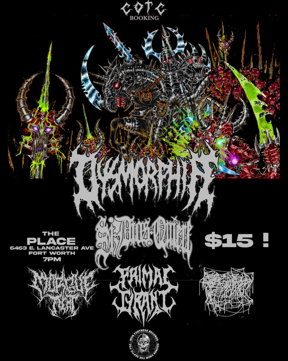 EP release for “Morbid Atrocities” is TOMORROW in Fort Worth!

Pull up and get you a tape 🗣️