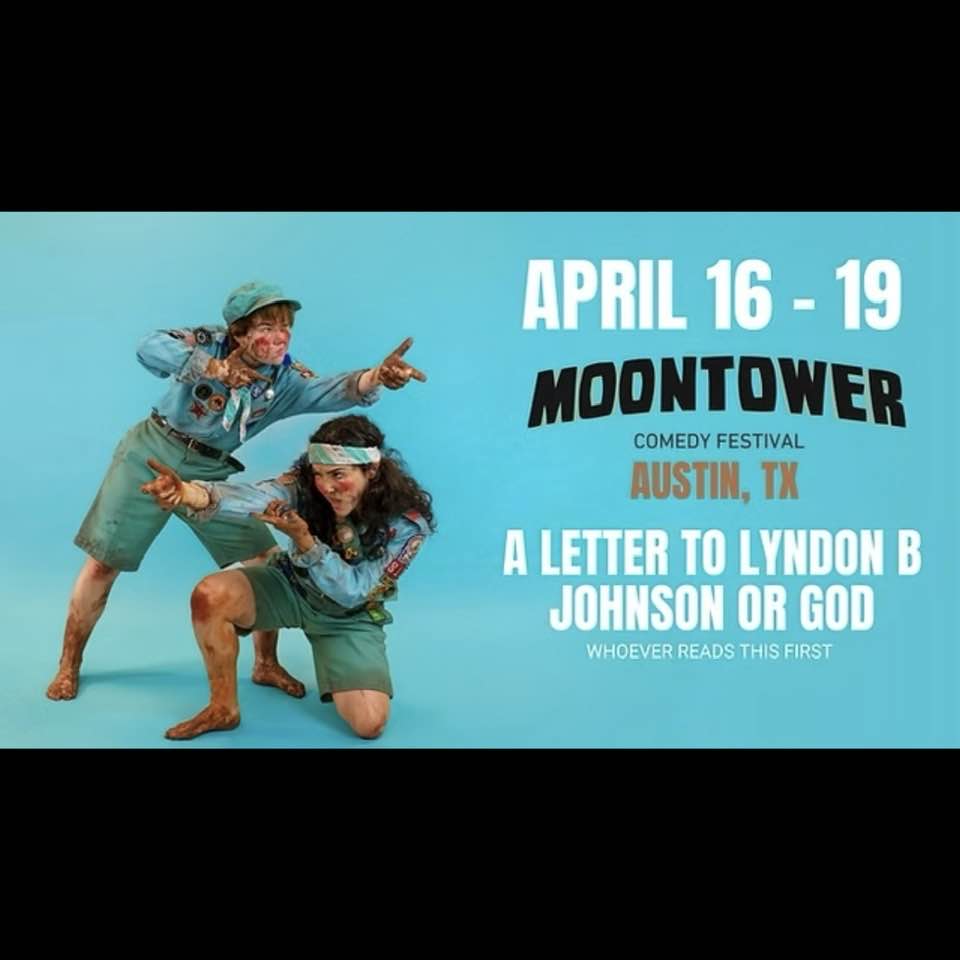 Tracey Schulz (@traceyschulz) on Twitter photo Let's #Moontower! This week, as part of the <a href="/MoontowerComedy/">Moontower Comedy</a> festival, at @HideoutTheatre, Xhloe Rice & Natasha Roland perform their piece, A Letter To Lyndon B Johnson Or God Whoever Reads This First, as @XhloeAndNatasha... 1/x Let's #Moontower! This week, as part of the <a href="/MoontowerComedy/">Moontower Comedy</a> festival, at @HideoutTheatre, Xhloe Rice & Natasha Roland perform their piece, A Letter To Lyndon B Johnson Or God Whoever Reads This First, as @XhloeAndNatasha... 1/x