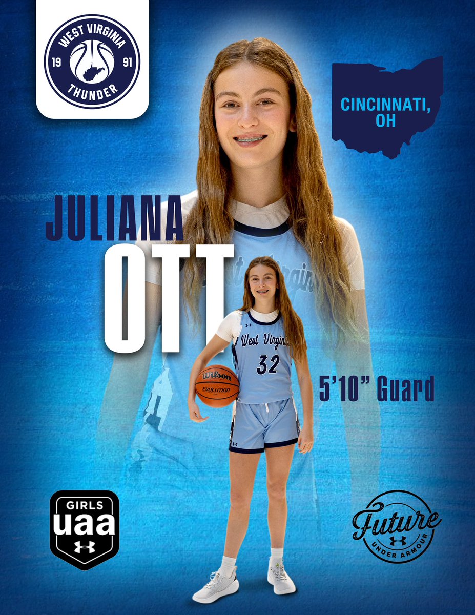 West Virginia Thunder 2030 (Meade) (@wvthundermeade) on Twitter photo <a href="/JulianaOtt32/">Juliana Ott</a> had a great performance at the <a href="/risingbluestar1/">Rising Blue Star</a> Blue Star Saturday camp😤 She is a 2030 on the 📈
Check out <a href="/travisponton/">Travis Ponton</a> review of her on his new show. 🎥 6min mark.
See Julianna and the entire sqUAd at the <a href="/SelectEventsBB/">Select Events Basketball</a> The Clash, April 25-27
<a href="/WVThunderUAA/">West Virginia Thunder UAA</a> <a href="/JulianaOtt32/">Juliana Ott</a> had a great performance at the <a href="/risingbluestar1/">Rising Blue Star</a> Blue Star Saturday camp😤 She is a 2030 on the 📈
Check out <a href="/travisponton/">Travis Ponton</a> review of her on his new show. 🎥 6min mark.
See Julianna and the entire sqUAd at the <a href="/SelectEventsBB/">Select Events Basketball</a> The Clash, April 25-27
<a href="/WVThunderUAA/">West Virginia Thunder UAA</a>