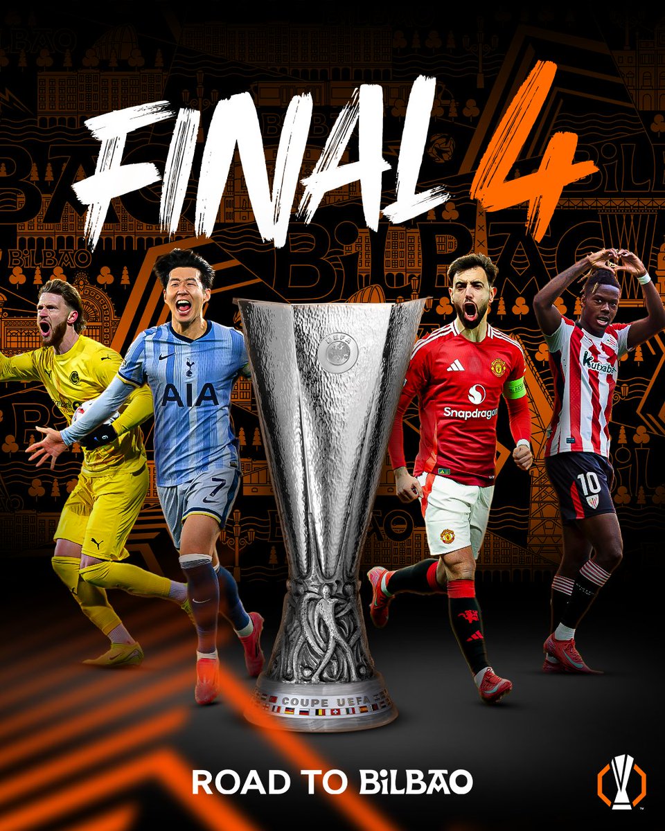 EuropaLeague's tweet photo. Your semi-finalists 🤝

#UEL https://t.co/AZ7FbkBEZt