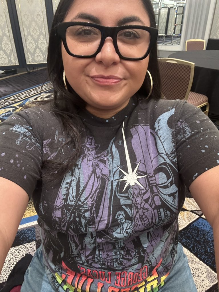 Vintage graphic tee at fan celebration event