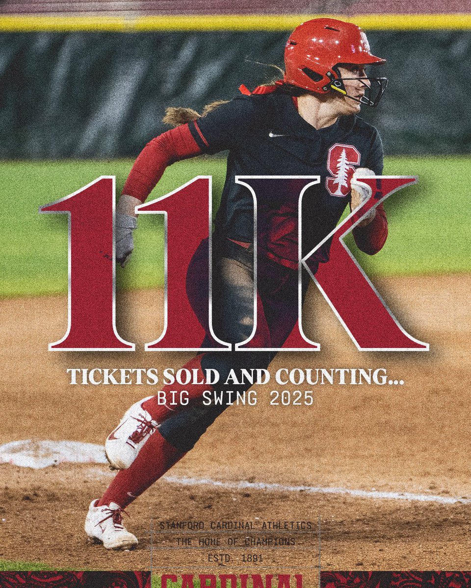 ELEVEN. THOUSAND.

We're almost there, do you have your tickets yet?

🎟️ gostanford.com/bigswing

#GoStanford