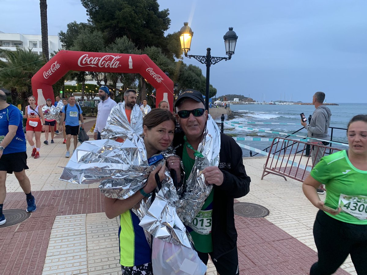 caritococoloco's tweet photo. Not been on here for a while.. just come back from #ibizamarathon brutal hills and more hills but good fun 😂 with @TrailsurferUK 🏃‍♂️ https://t.co/1w1fiA92L2