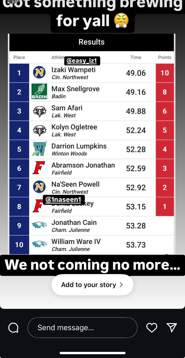 Izaki Wampeti sets a new 400-meter personal best with a time of 49.06. there is still room for improvement