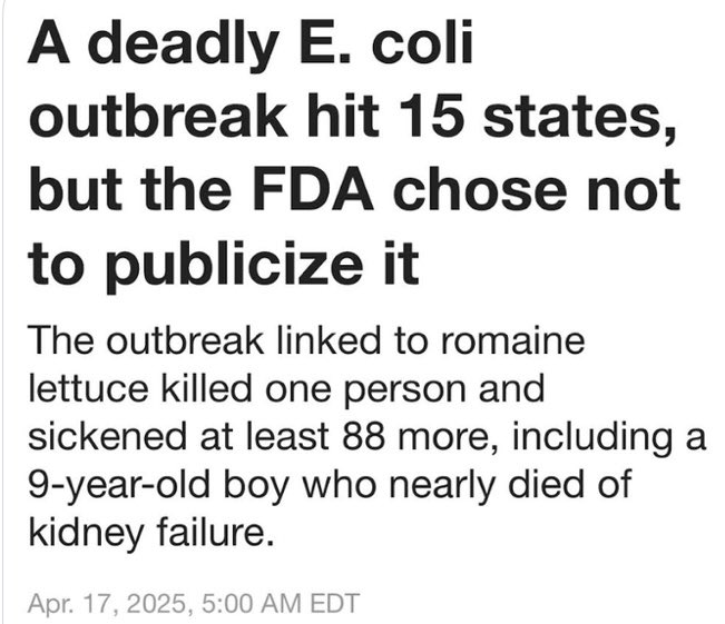 marlene4719's tweet image. This is the reality when you deregulate food safety.
You dumb fuck are going to learn the hard way; regulations that protect you is not ‘wasteful’ spending.