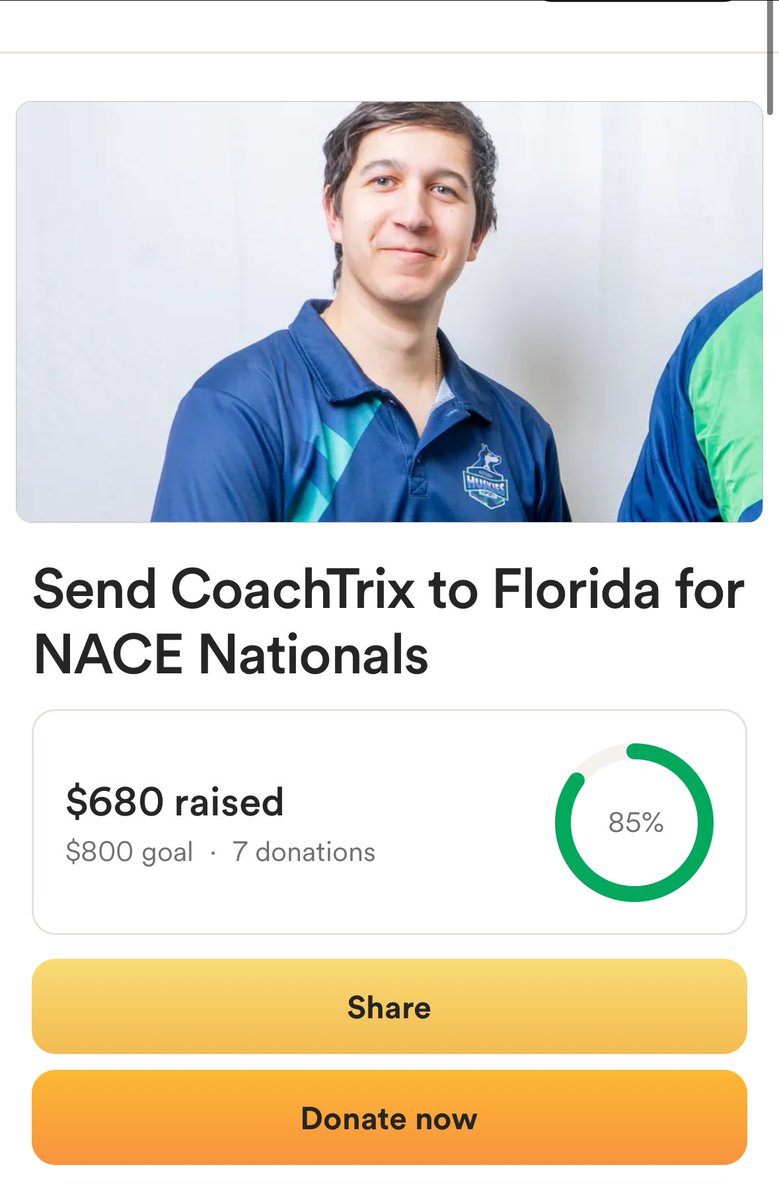 Almost there…

I'm working to raise funds to cover my trip to the NACE National Finals in Florida, and every little bit helps. If you could check out the link below to donate or share it, I would really appreciate your support! Thank you so much!
 gofund.me/8325f7b5