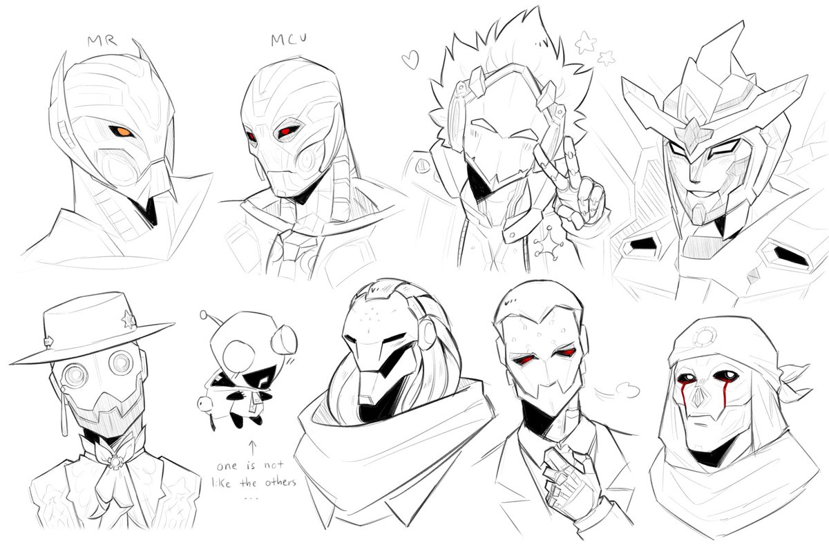 croisseeto's tweet image. Doodled some robots cus idk if u guys knew but i like them very much ill probably add more soon