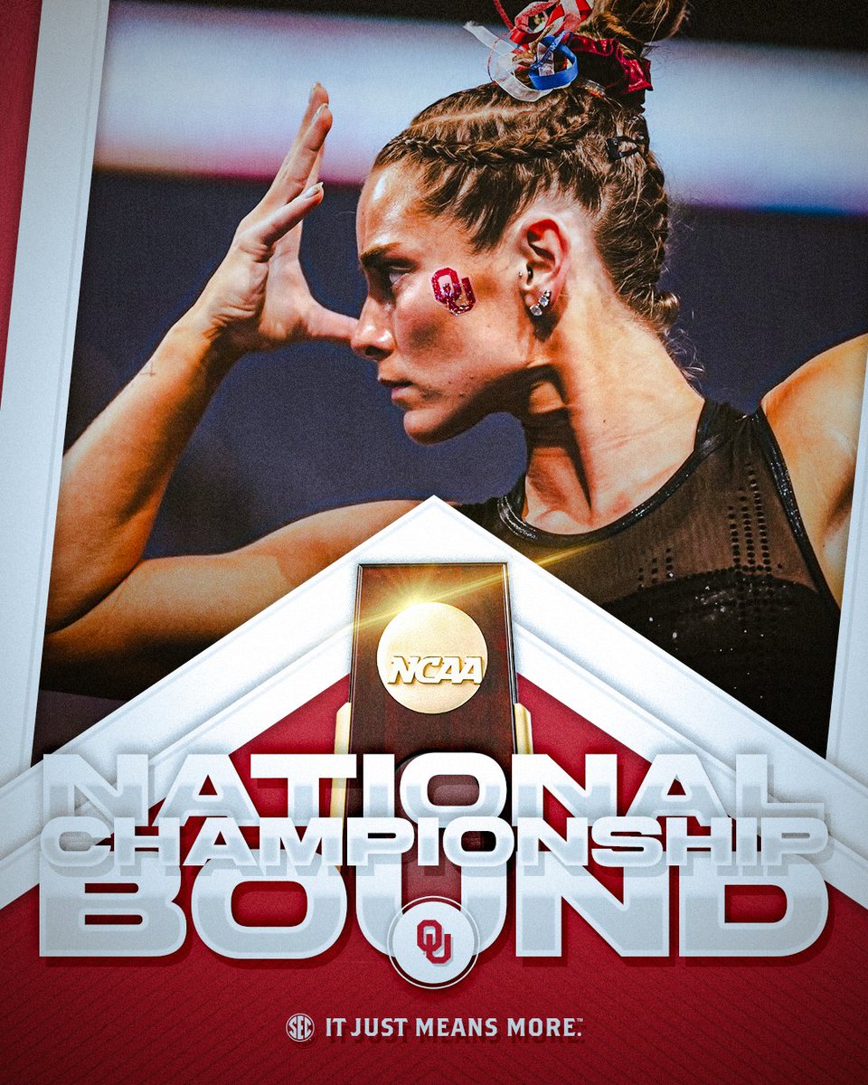 Southeastern Conference (@sec) on Twitter photo THEY'RE BACK‼️
No. 2 <a href="/OU_WGymnastics/">Oklahoma Women's Gym</a> earns a National Semifinal I high score of 197.5500 to book a trip the National Finals!
#SECGYM x <a href="/NCAA_Gymnastics/">NCAA Gymnastics</a> THEY'RE BACK‼️
No. 2 <a href="/OU_WGymnastics/">Oklahoma Women's Gym</a> earns a National Semifinal I high score of 197.5500 to book a trip the National Finals!
#SECGYM x <a href="/NCAA_Gymnastics/">NCAA Gymnastics</a>