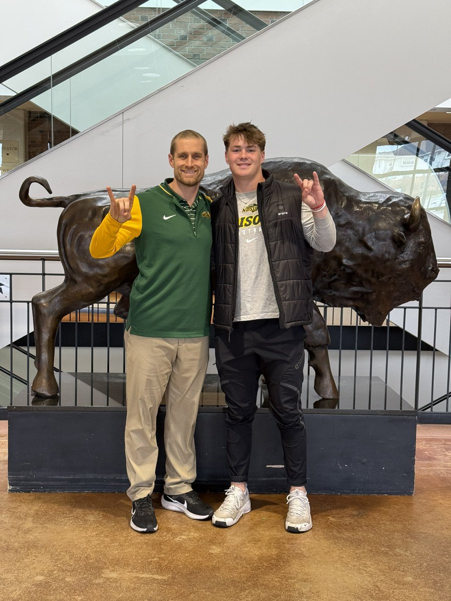 wilson_jack2's tweet photo. #AGTG After an amazing day with @NDSUfootball and great conversations with @CoachGrantOlson and @CoachTimNDSU I am extremely grateful to receive an offer from NDSU!🦬🤘
@CoachMoonen 
@DavidWienke15 
@MisterLilly 
@NickGoeser https://t.co/cxOQi5P6nx