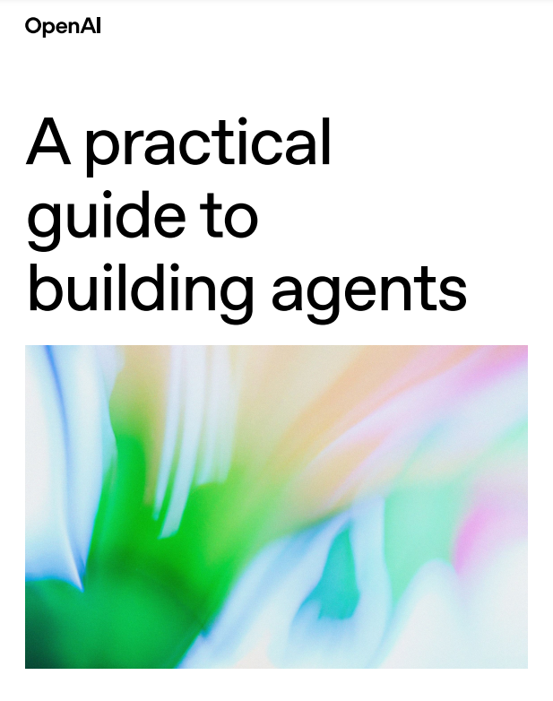 "A practical guide to building agents" from <a href="/OpenAI/">OpenAI</a>

It's a guide for product and engineering teams building their first AI agents, covering:

- Use case selection
- Agent design patterns
- Best practices for safe, reliable deployment
- And other foundation you need to start