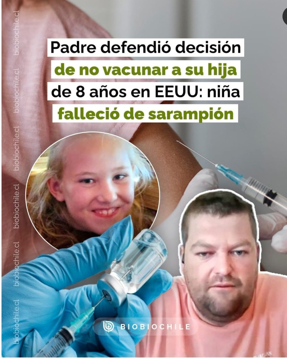 Una niña de 8 años murió de sarampión porque sus padres no la vacunaron. ¿Contento, Kaiser? Tu prédica irresponsable mata. No es libertad, es fanatismo ignorante que cobra vidas. Basta de aplaudir delirios antivacunas
