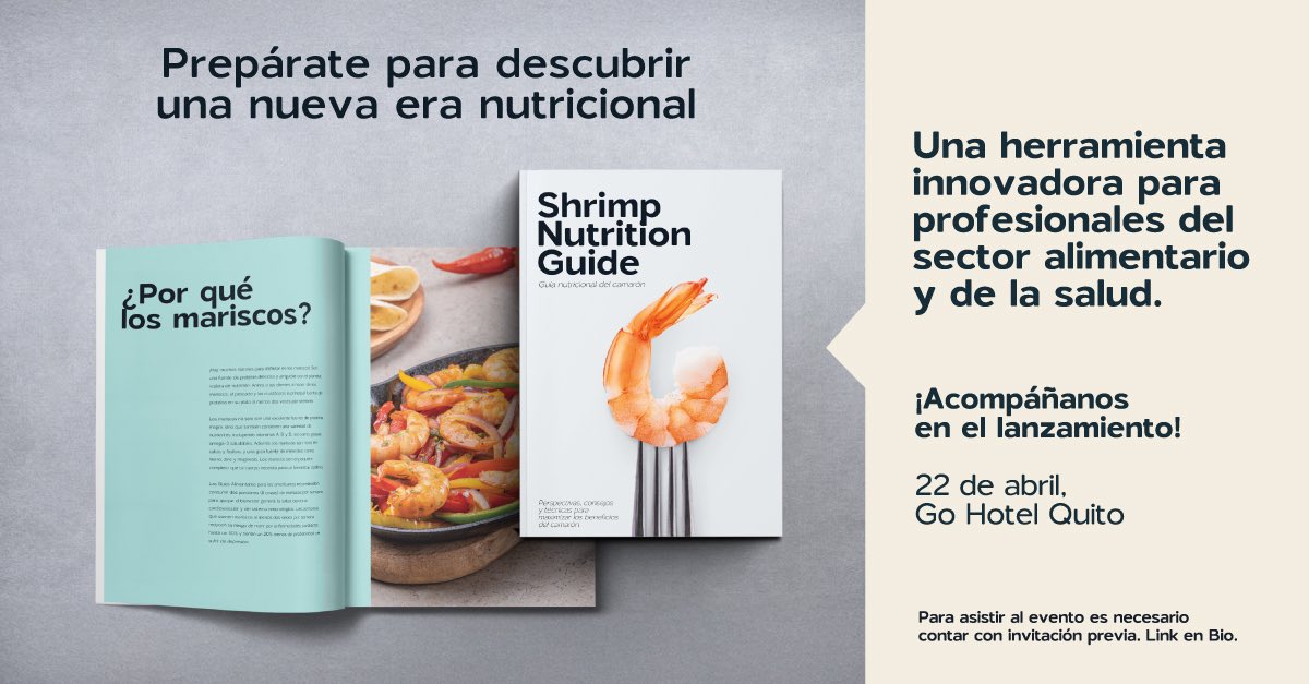 Transforma tu enfoque nutricional con la #ShrimpNutritionGuide: info clara y verificada para chefs y nutricionistas.
Súmate al lanzamiento en Quito este 22/04.
Regístrate en el link de la bio.
#GuíaNutricional #NutriciónConPropósito #InnovaciónAlimentaria