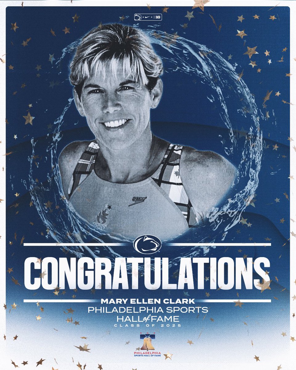 Congratulations to Penn State Dive alumna Mary Ellen Clark for being named to the 2025 inductee class of the Philadelphia Sports Hall of Fame! 🥳 

#WEARE