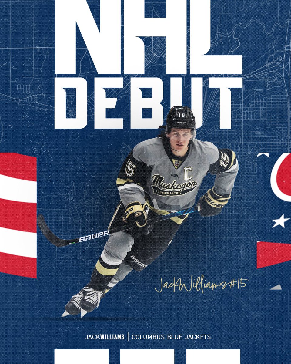 MuskegonJacks's tweet image. Former Jack @j91williams makes his NHL debut tonight. Congratulations on your debut in the big leagues!

#GetJACKD | #ChopChop | #JacksALUM | #NHLDebut