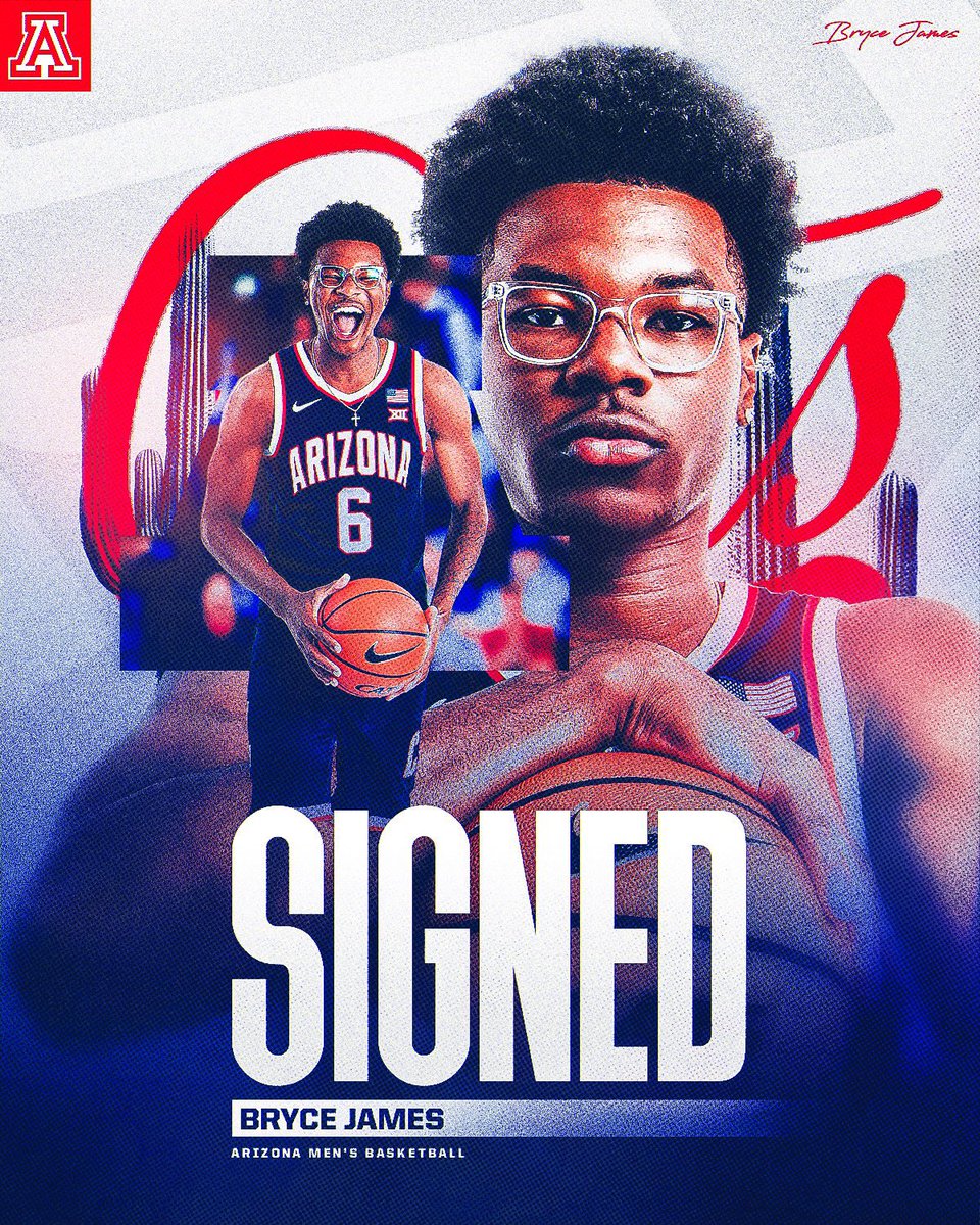 Bryce James has officially signed with Arizona