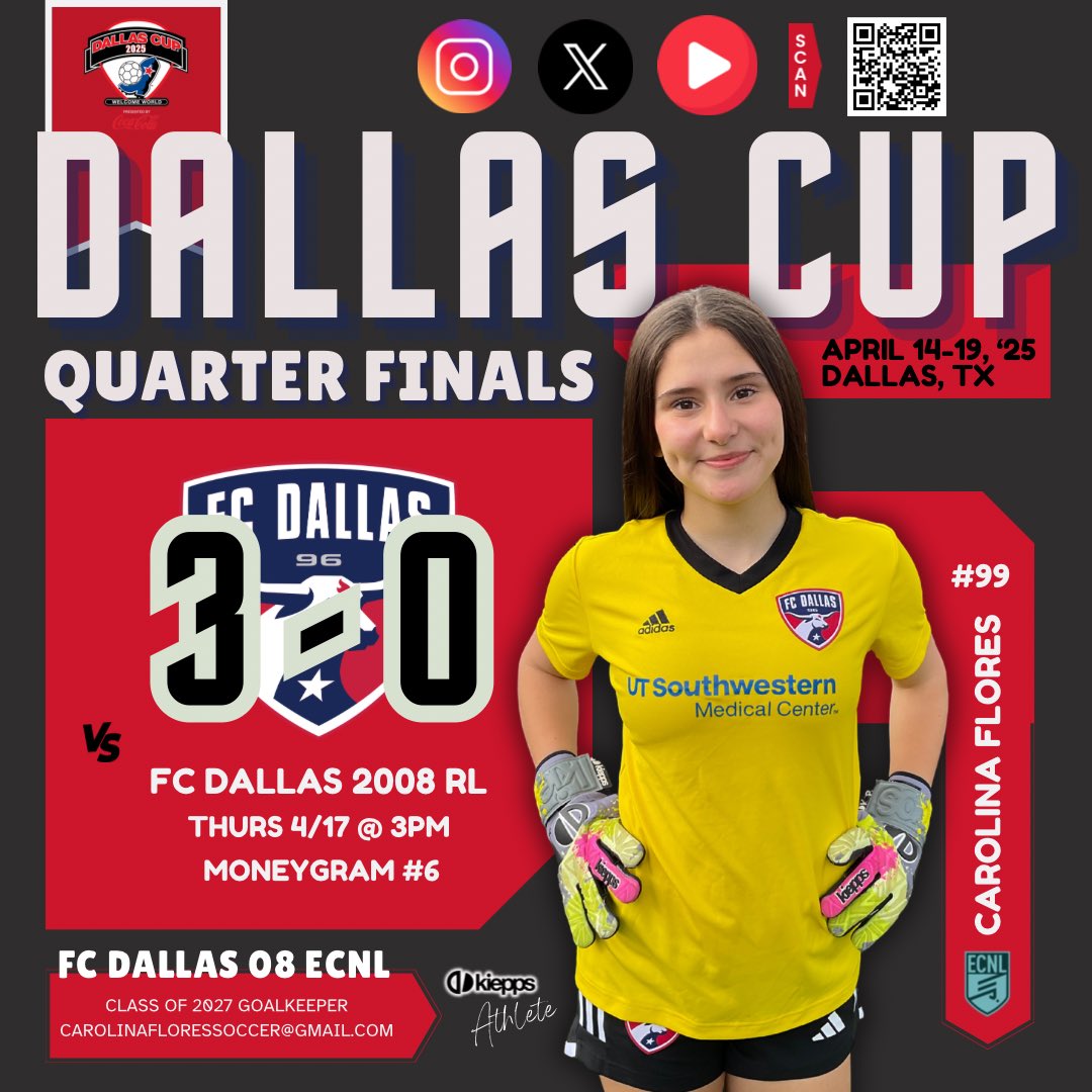 Headed to the Semis! SF match details 🔜🔜🔜🔜….

<a href="/ImCollegeSoccer/">College Soccer Truth ™</a> <a href="/ImCollegeSoccer/">College Soccer Truth ™</a> <a href="/PrepSoccer/">Prep Soccer ⚽️</a> <a href="/PrepSoccerTX/">Prep Soccer Texas</a> <a href="/TopDrawerSoccer/">TopDrawerSoccer</a> <a href="/TheSoccerWire/">SoccerWire</a> <a href="/FCDGirlsECNL/">FC Dallas Girls ECNL</a> <a href="/FCDallas08gECNL/">FC Dallas 2008G ECNL (U17)</a> <a href="/grtorres/">Guilherme Torres</a>