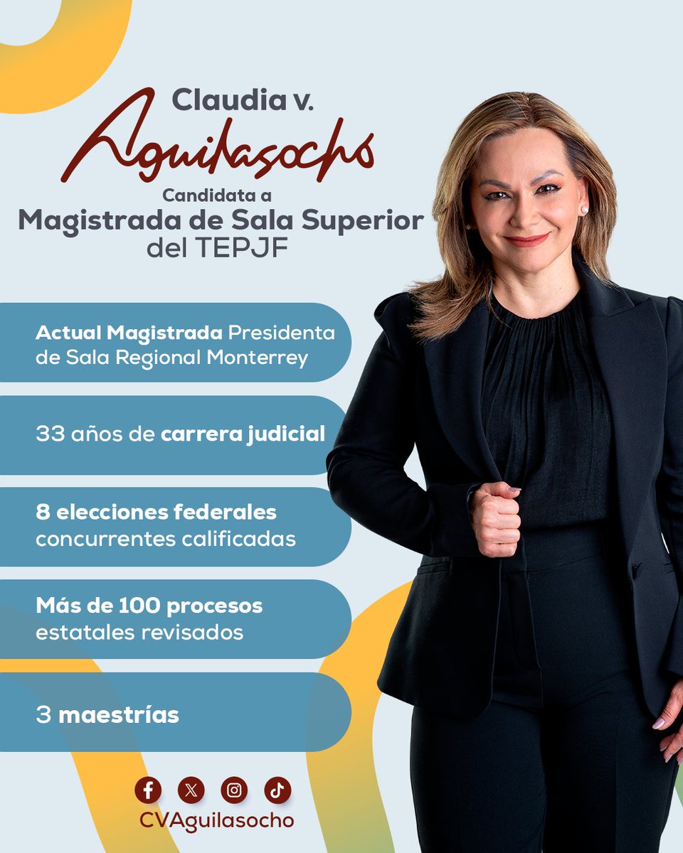 Tengo la experiencia y la capacidad para trabajar por una justicia electoral que sea más rápida, contundente y certera. Tu voto puede hacer la diferencia para tener un mejor Poder Judicial. Anota 06 en la boleta azul.