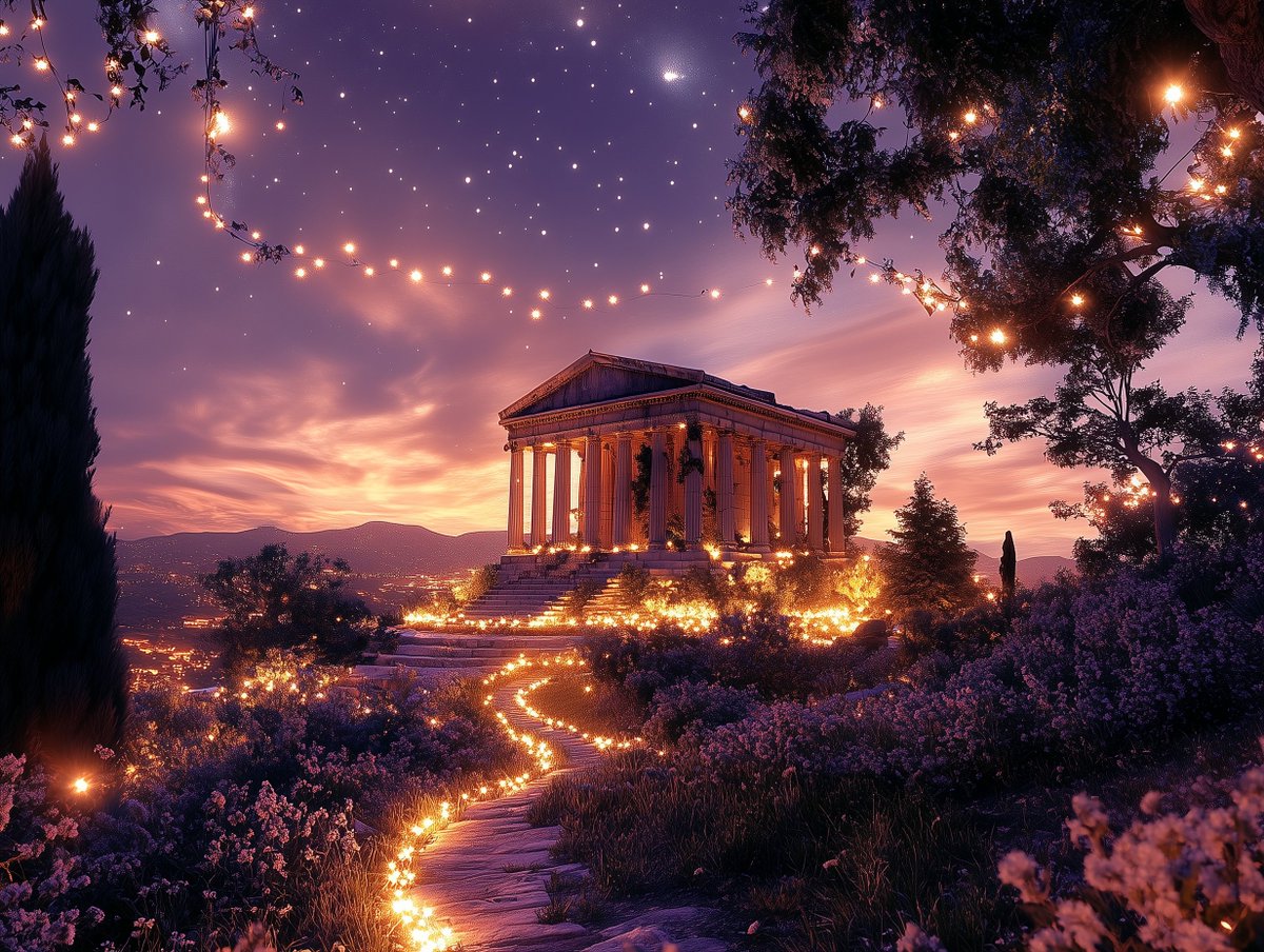 The Temple of Artemis at Ephesus, a Wonder of the Ancient World, was built ~550 BCE by King Croesus to worship Artemis, goddess of hunting &amp; fertility. Designed by Chersiphron, its 127 marble columns &amp; art drew devotees &amp; visitors. 🏛️ #AncientGreece #History