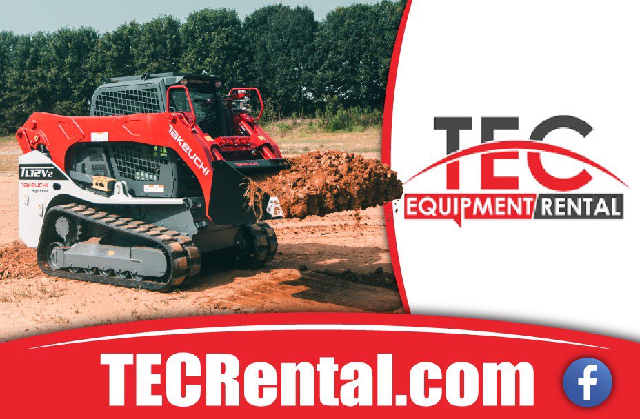 Thank you to TEC Equipment Rental for  becoming a scoreboard sponsor. We appreciate your support! 
3 locations to serve all of your Rental, Sales, Parts and Service Needs. Go to tecrental.com 
Columbia 803-809-4450
Orangeburg 803-792-0150
Summerville 843-806-9799