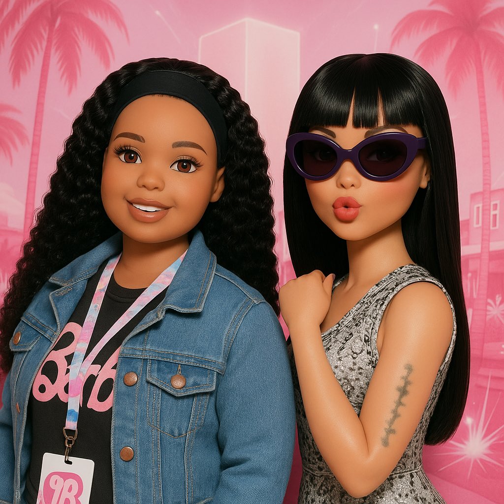 FukIzOnYoBizkit's tweet photo. Me and Nicki as Barbies omg π₯Ή #LifeSizeBarbie #BarbEntertainment https://t.co/Y4ocUR3c3M