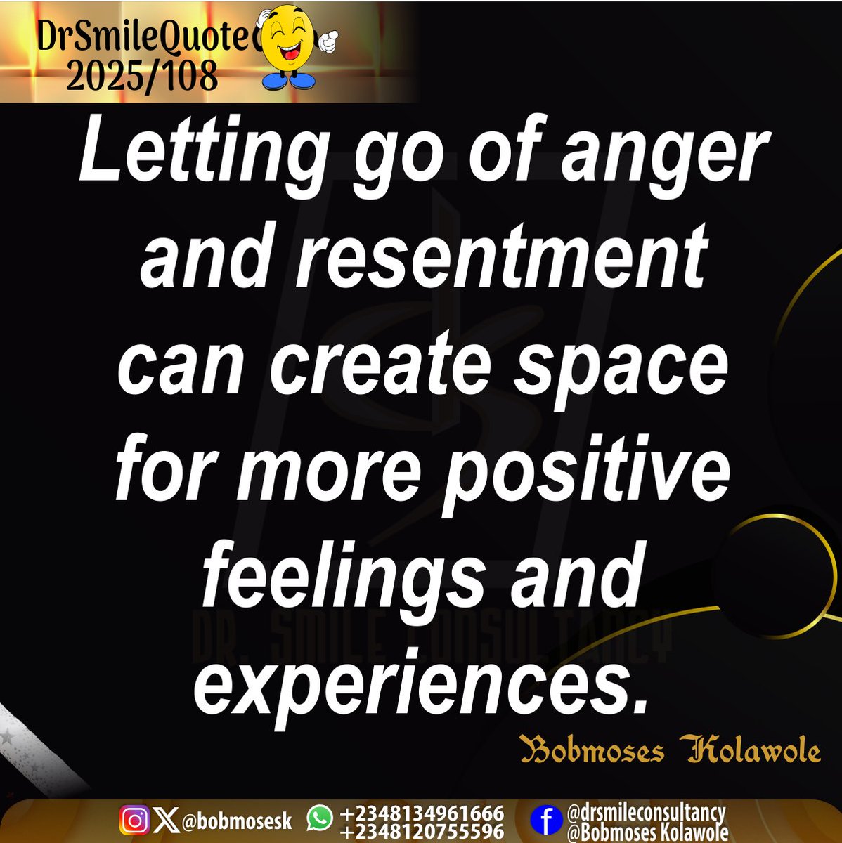 bobmosesk's tweet image. #DrSmileQuote 
#2025/108
#holyspiritinspires 
#learntoforgive
#practiceforgiveness
#forgivenessisthekey
#makingitwork  
@bobmosesk