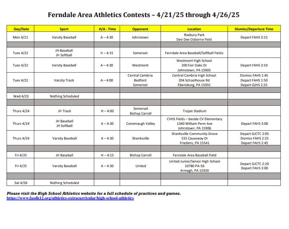 Ferndale Area JSHS tweet media
