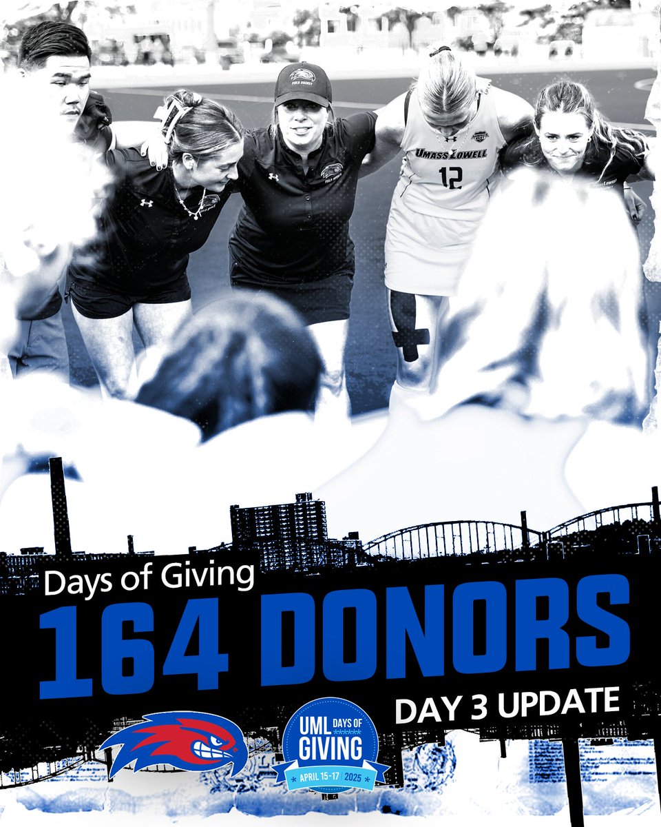 RiverHawkFH's tweet image. There are just a few hours left! A gift of any amount can help us get closer to the top of the Days of Giving leaderboard!
Donate here - givecampus.com/ig01e5
#UnitedInBlue | #UMLGives