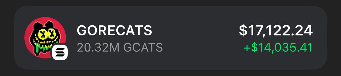 $GCATS is skyrocketing in my alpha telegram group 🚀🚀🚀🚀