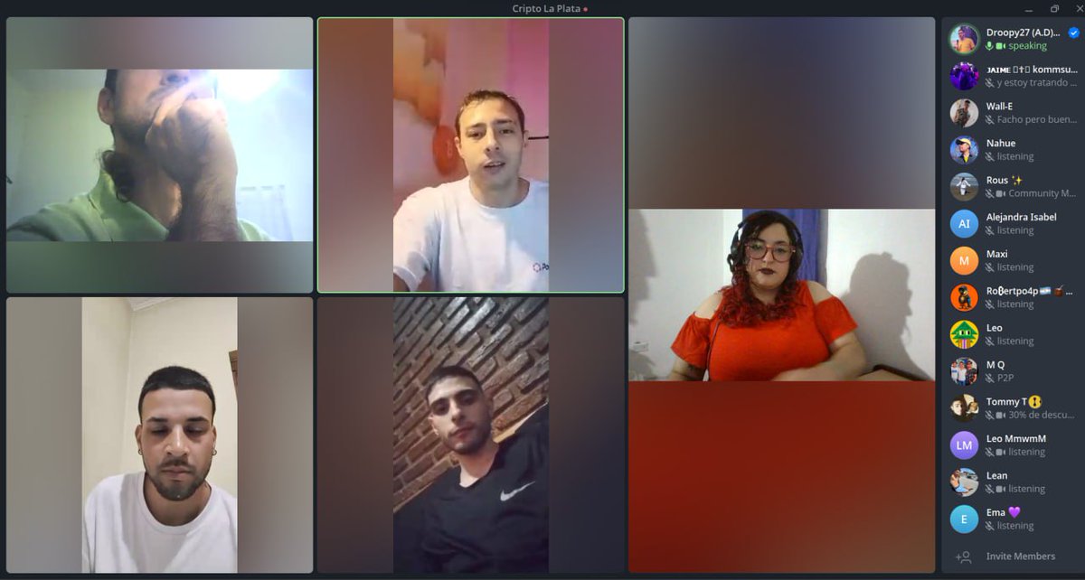 Tuvimos un voicechat en el telegram de <a href="/CriptoLaPlata_/">CriptoLaPlata 🟢⚪️🟣</a> 
Dónde hablamos de El desafío de la interoperabilidad y Gobernanza On-chain y Off-chain con <a href="/Year2000Jaime/">Jaime🟢⚪🟣</a> ✨

La verdad que gracias a todos los que se unieron, fue muy divertido 💜