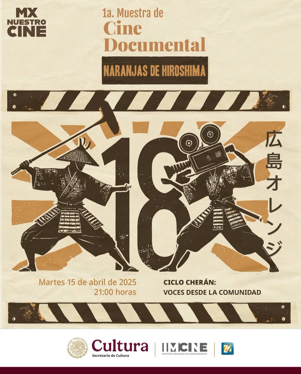 CinefolioCDMX's tweet photo. En el marco del 18° aniversario de @naranjashiroshi, no te pierdas la 1° Muestra de Cine Documental organizada por este gran archivo que impulsa la preservación y difusión del cine documental. 📽️🍊 Del 15 de abril al 31 de julio a través de @mxnuestrocine.
¡Consulta el programa! https://t.co/qaiJFcZA0j