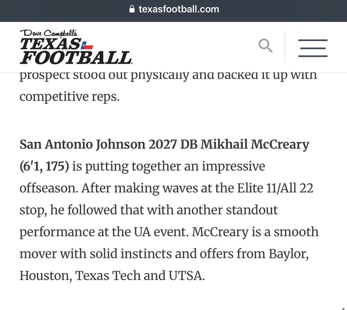 Mikhail McCreary (@mikhailmccreary) on Twitter photo Thanks for the write up!✍️ <a href="/GPowersScout/">Greg Powers 🏟️</a> <a href="/dctf/">Dave Campbell's Texas Football — TexasFootball.com</a> Appreciate the recognition!
<a href="/pressure7v7/">4thQuarterPressure7v7</a> Thanks for the write up!✍️ <a href="/GPowersScout/">Greg Powers 🏟️</a> <a href="/dctf/">Dave Campbell's Texas Football — TexasFootball.com</a> Appreciate the recognition!
<a href="/pressure7v7/">4thQuarterPressure7v7</a>