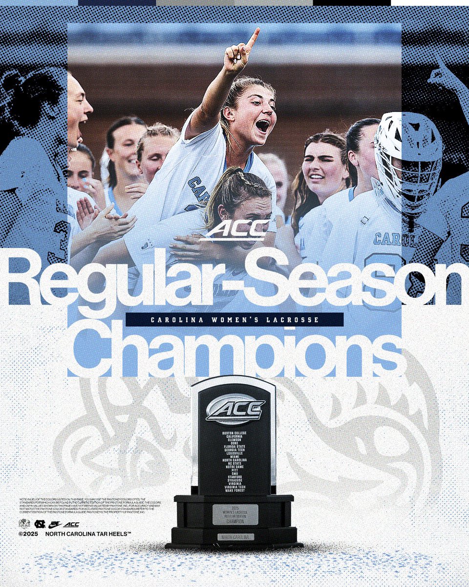 CHAMPS 🏆 

Your Tar Heels are the ACC Regular Season Champions for the 11th time and the eighth time outright!