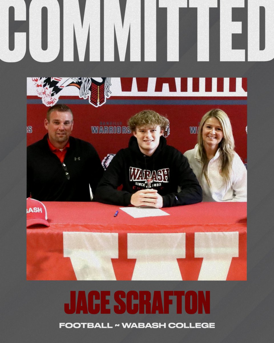Congrats to Jace Scrafton on committing to play football at Wabash College next year! #WarriorPride