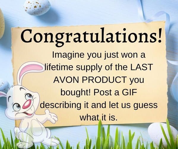 CathyAvon225's tweet image. Could you share those GIFs with me? 
I'd love to see them! 
🐰 🐰 
#Easter #avonproducts #avon #beauy #TellMe #easterfun