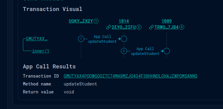 p2 (@iam_p2) on Twitter photo Ok so I just learned how to work with $ALGO inner transactions in order to make app calls to another registry $ALGO application.
Maybe late but boy, now things start to get fun.
Also starting to get used to <a href="/algodevs/">Algorand Developers</a> puya typescript. I kinda like things that I didn't at first Ok so I just learned how to work with $ALGO inner transactions in order to make app calls to another registry $ALGO application.
Maybe late but boy, now things start to get fun.
Also starting to get used to <a href="/algodevs/">Algorand Developers</a> puya typescript. I kinda like things that I didn't at first