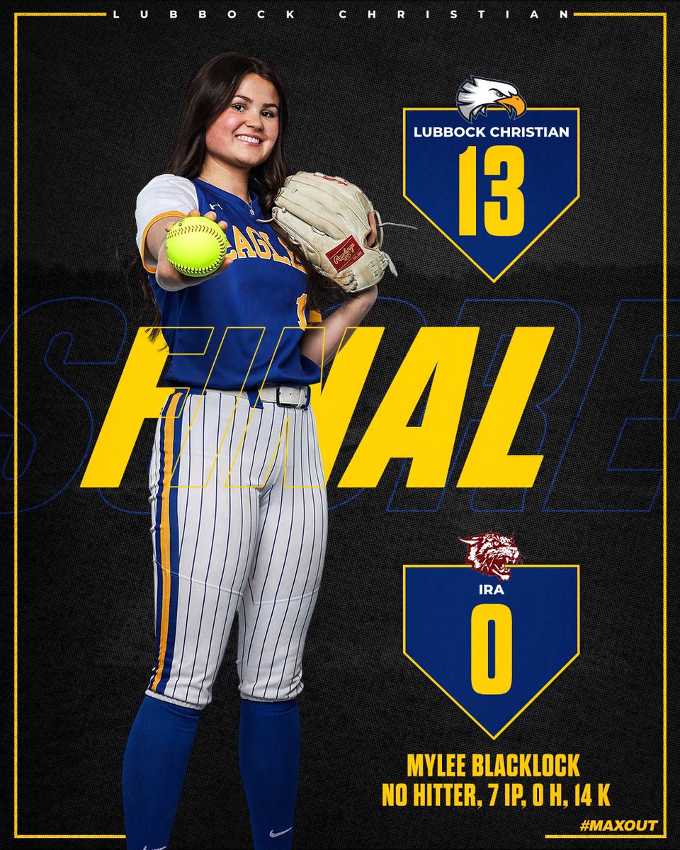 LC Eagle Softball (@lceaglesb) on Twitter photo No-No! No hitter by Mylee Blacklock, 14 k’s! 2 HRs & 5 RBIs! Gracey Merrell with 4 hits. <a href="/HubCityPrepsLBK/">HubCityPreps.com</a> <a href="/LubbockAJ__HS/">Lubbock Avalanche-Journal HS Sports</a> <a href="/LCHSEagles/">LC Athletic Department</a> <a href="/KLBKsports/">KLBK Sports</a> <a href="/ZachFoxSports1/">Zach Fox</a> <a href="/pchristy11/">Pete Christy</a> No-No! No hitter by Mylee Blacklock, 14 k’s! 2 HRs & 5 RBIs! Gracey Merrell with 4 hits. <a href="/HubCityPrepsLBK/">HubCityPreps.com</a> <a href="/LubbockAJ__HS/">Lubbock Avalanche-Journal HS Sports</a> <a href="/LCHSEagles/">LC Athletic Department</a> <a href="/KLBKsports/">KLBK Sports</a> <a href="/ZachFoxSports1/">Zach Fox</a> <a href="/pchristy11/">Pete Christy</a>