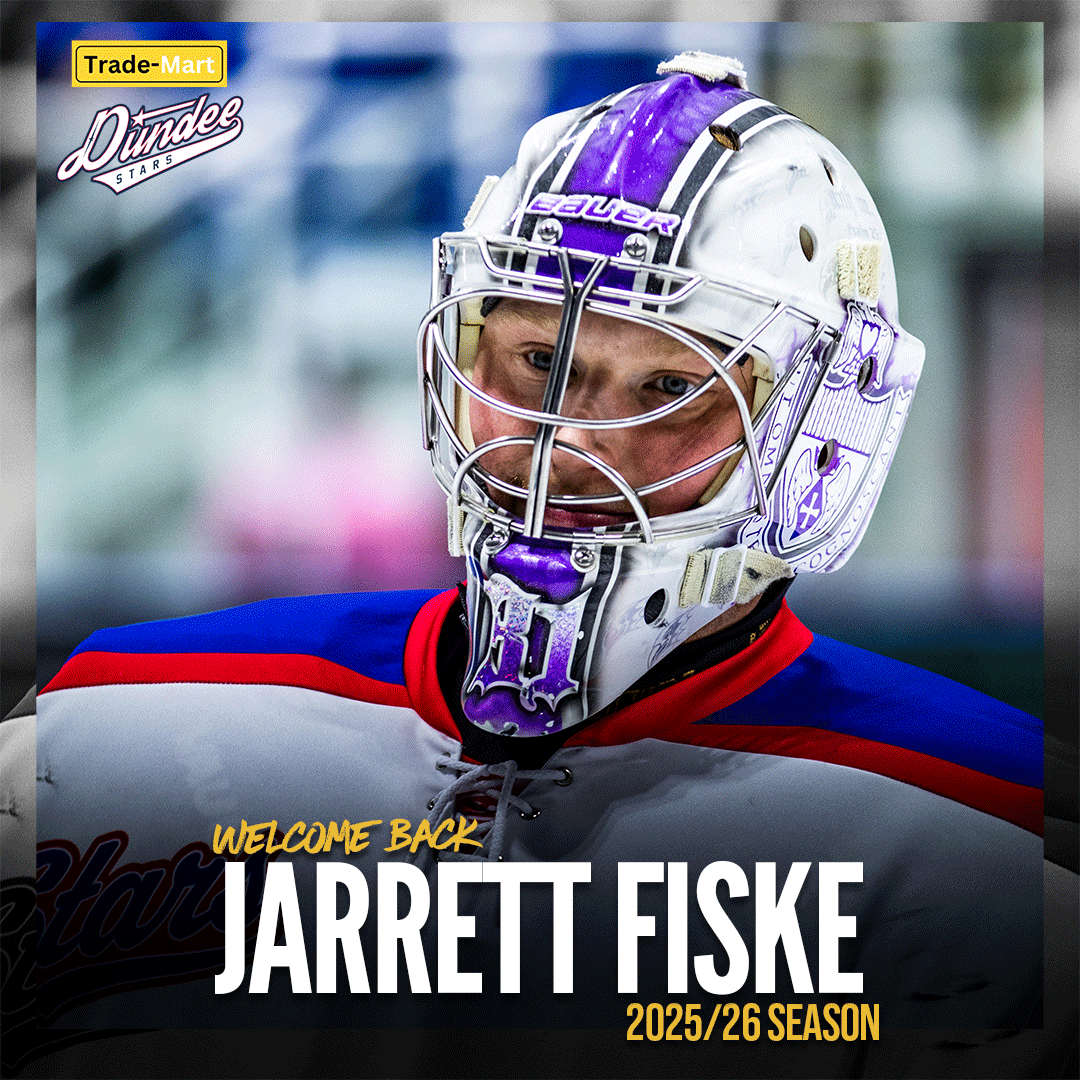 HE'S BACK FOR MORE! 3️⃣3️⃣

 🤩 The Trade-Mart Dundee Stars are thrilled to announce the re-signing of American netminder, Jarrett Fiske for the 2025-2026 Elite League campaign

LET'S GO! 🙌 

🔗 Read more: dundeestars.com/fiske-signs-up…

#COYStars