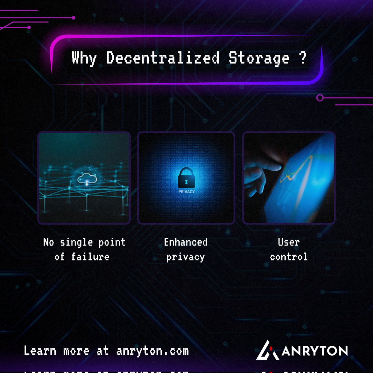 AnrytonTech's tweet image. If you lost access to all your digital data tomorrow
Would you even know where it went? Or who had it?

Decentralized storage puts the control back in your hands.
What’s stopping most companies from switching? drop your thoughts 
#Web3Thoughts #Cybersecurity #Anryton
