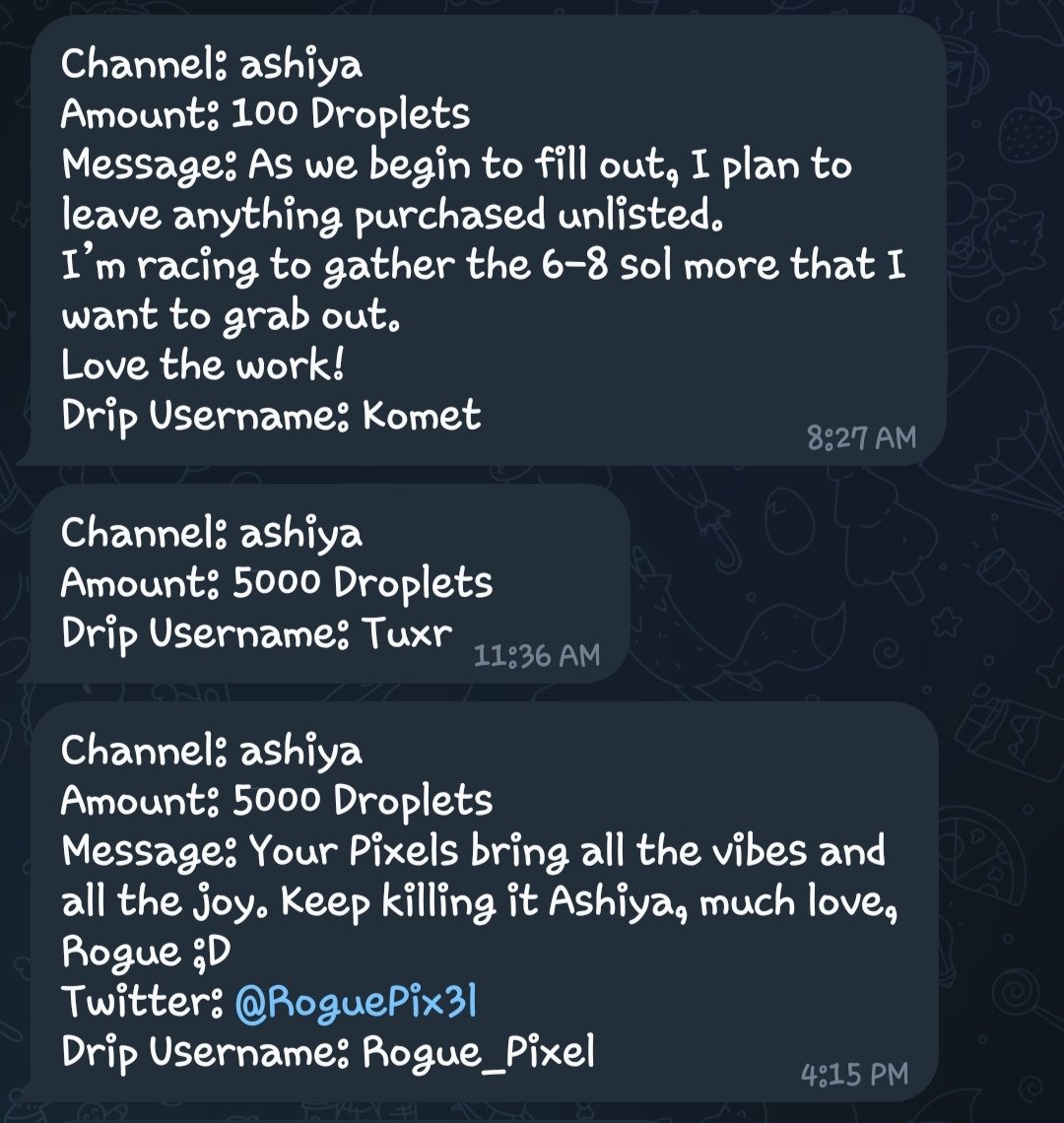 Thank ypu for the droplets legend

3 goat collector 🐐🔥
<a href="/KometSolana/">KometSolshine</a> 
<a href="/tuxr228/">tuxr</a> 
<a href="/RoguePix3l/">roguepixel.sol 🍉</a>