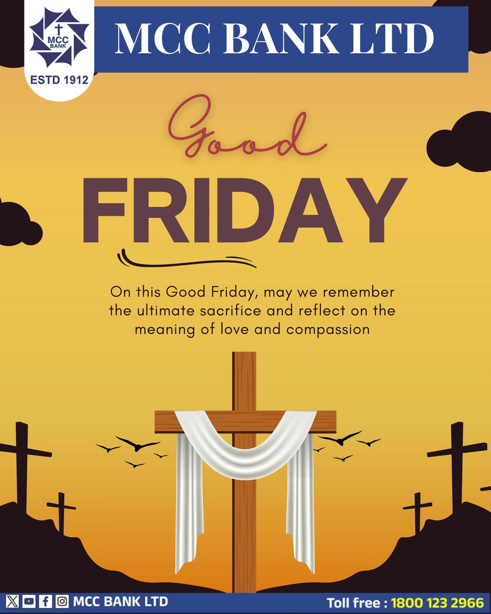 MCCBankLtd's tweet photo. #mccbankltd #goodfryday #feastday #mangalurucatholic #christian #mangalore https://t.co/4jZYZO9iWr