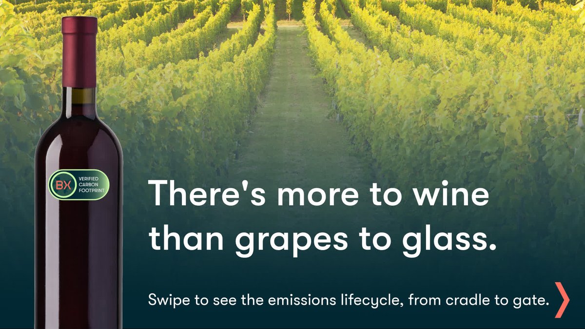 bx_technologies's tweet photo. There's more to wine than grapes and glass. 🍷

Every bottle has a carbon footprint — from vine to bottle. BX helps growers understand and reduce their impact where it starts: in the field. 🌱

#ProductCarbonFootprint #CarbonSmartFarming #SustainableWine #FarmData #ClimateSmartAg https://t.co/ILXEAXkIiA