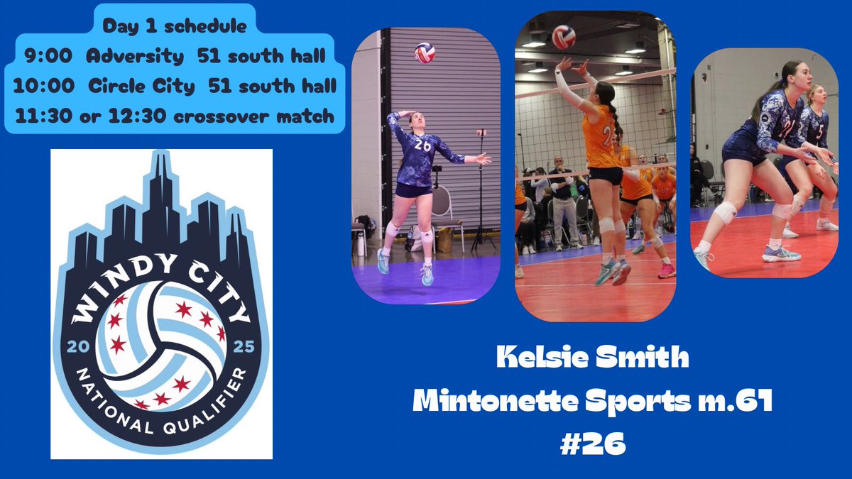 Kelsie Smith (@kelsiesmith26) on Twitter photo Ready for our final qualifier this club season.
<a href="/coachmoonvball/">Jamie Moon 🏐</a> <a href="/VBAdrenaline/">VB Adrenaline</a> <a href="/PrepVolleyball/">PrepVolleyball.com</a> <a href="/PrepDigOH/">Prep Dig Ohio</a> <a href="/vball_fan_/">Volleyball Fan ✨🏐🌍</a> Ready for our final qualifier this club season.
<a href="/coachmoonvball/">Jamie Moon 🏐</a> <a href="/VBAdrenaline/">VB Adrenaline</a> <a href="/PrepVolleyball/">PrepVolleyball.com</a> <a href="/PrepDigOH/">Prep Dig Ohio</a> <a href="/vball_fan_/">Volleyball Fan ✨🏐🌍</a>