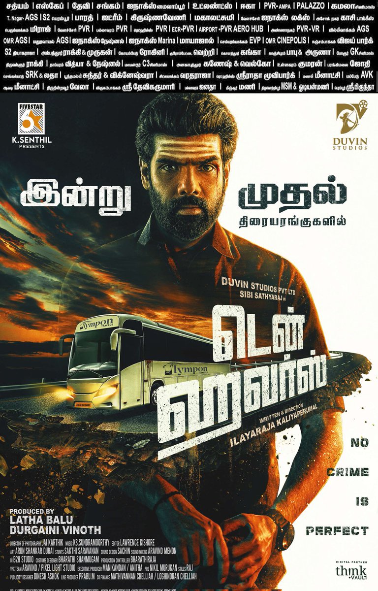 cinemaarattai's tweet photo. #TenHours π¬ In Theatres From Today (18-04-2025) π
#TenHoursFromToday
@5starsenthilk @Sibi_Sathyaraj
@DuvinStudios @thinkvault_
@ilaya_director
@sundaramurthyks
@KarthikVenkatr4 @editorkishore
@aarun666 @dineshashok_13 @onlynikil https://t.co/tTKdXmeP9E