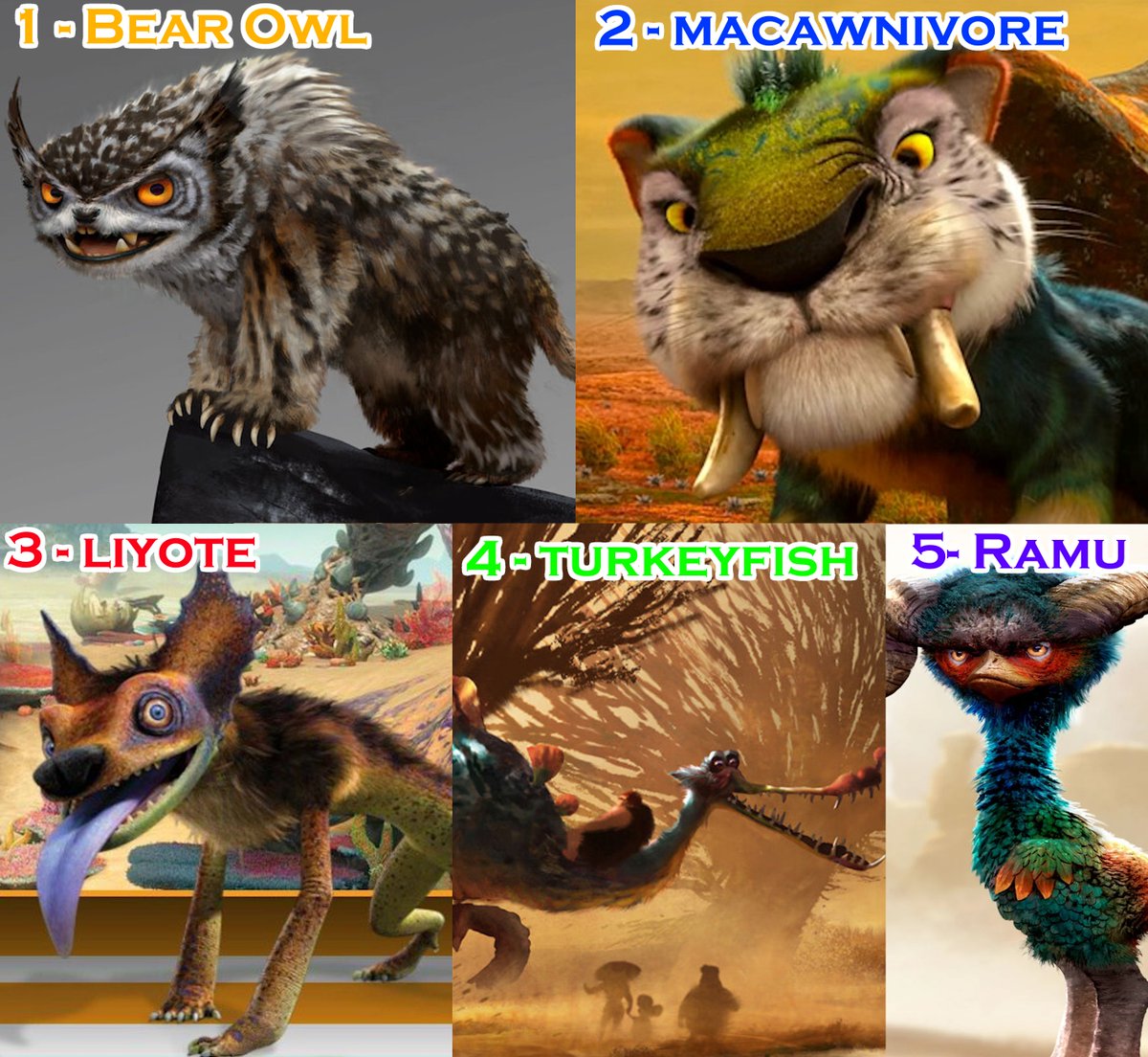 Cuales son sus criaturas favoritas de los Croods ? Aqui las mias  https://t.co/CaVfF385nZ, image size:1200x1104